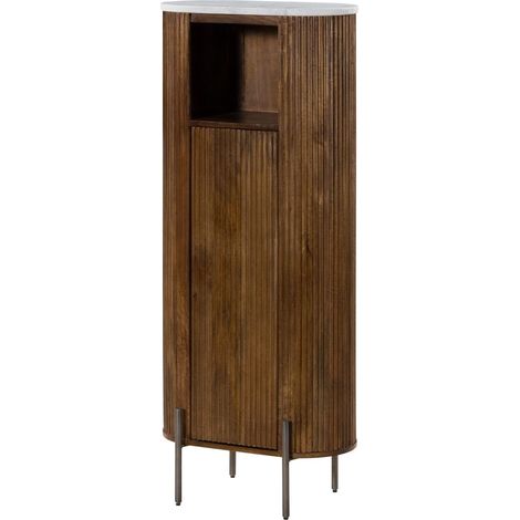 Mobile da Bagno Mango marrone / bianco Laccato 55x30x130 cm montato parzialmente BARCELONA 254 (1/4)