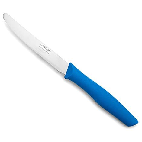 Coltello da tavolo Arcos Nova 188823 in acciaio inox Nitrum e mango Polipropilene, lama colore blu 11 cm con coperchio e espositore (1/4)