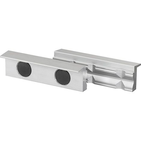 Paire mors magnetiques aluminium couvre prisme pour etau 125mm 0520/125P (1/2)