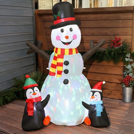 Décoration de Noël blanc en polyester 129 x 85 x 180 cm (1/5)