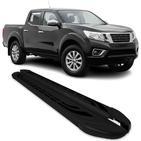 OMAC Trittbretter für Nissan Navara D23 2015-2023 Double Cab Alu Schwarz (1/5)