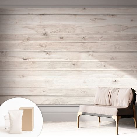 Tapete Vliestapete mit Kleber- abwaschbar - Raumgestaltung Schlafzimmer Wohnzimmer Tapete Naturholz 312x219 cm (1/5)