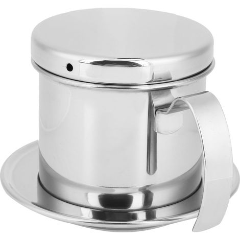 Tropfkaffeefilterkanne, silberfarben, Edelstahl 304, Haushalts-Kaffeezubereitungszubehör (1/5)