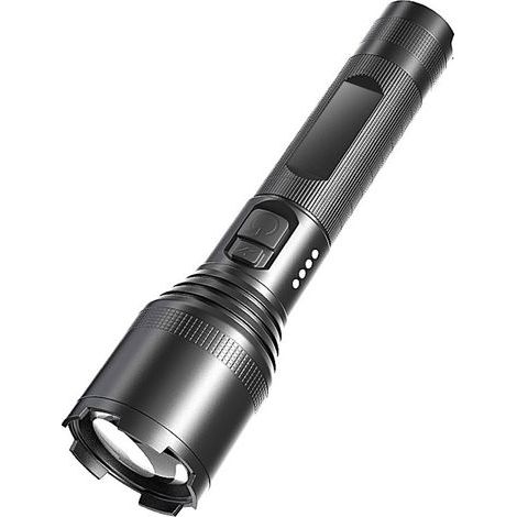 Rechargeable LED flashlight with battery and USB cable for hiking (1/5)