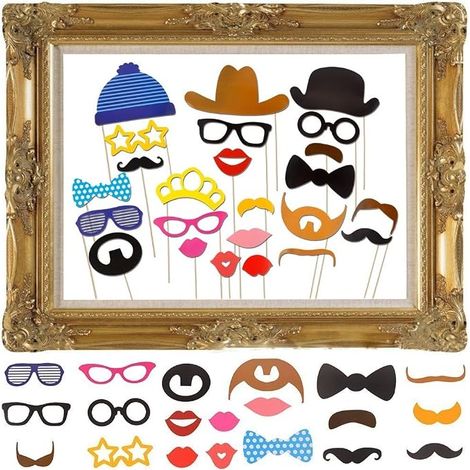 Photo Booth Cadre pour Mariage Anniversaire Noël Halloween Nouvel an Occasions (1/5)