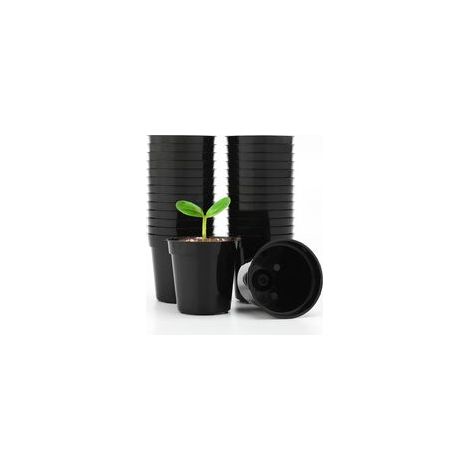 50 Pièces Petits Pots pour Semis,Mini Rond Brillant Pot Plante de semis,pour Semis de Petites Plantes,Noir H243 (1/5)