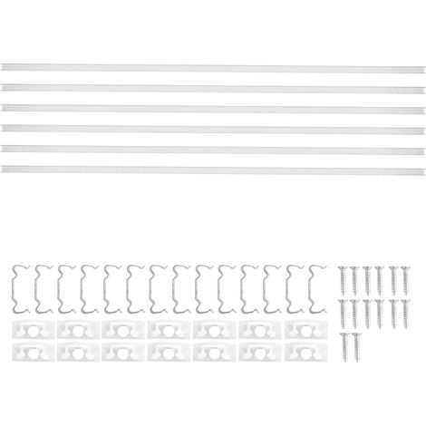Mophorn Perfil de aluminio para tiras LED de 1 m, set de 6 unidades, canales para LED con difusor opal, tapas finales y soportes de montaje, iluminación decorativa en dormitorio, sala y cocina (1/5)