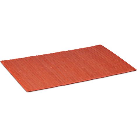 Set di 6 placemat rettangolari antigraffio cucina sala da pranzo 30 x 45 cm in bambù beige 130005856