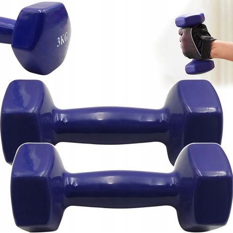Beschichtete Gusseisen-Hantel 3 kg (1/5)