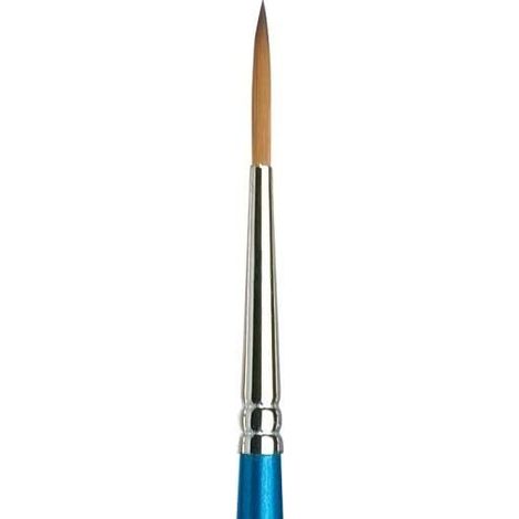 Winsor & Newton Cotman 5302003, Pennello, Legno, Nr. 3 - 3 mm, Rund - Designers - Pinsel, kurzer Stiel, Blu (1/4)