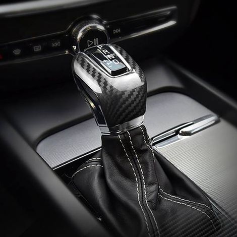 1-piece carbon fiber gear shift knob cover + black, dry carbon fiber, car interior accessory--BIEMMEDUE (1/5)