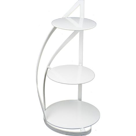Alzata per torte Nowell in metallo bianco, 60 cm (1/5)
