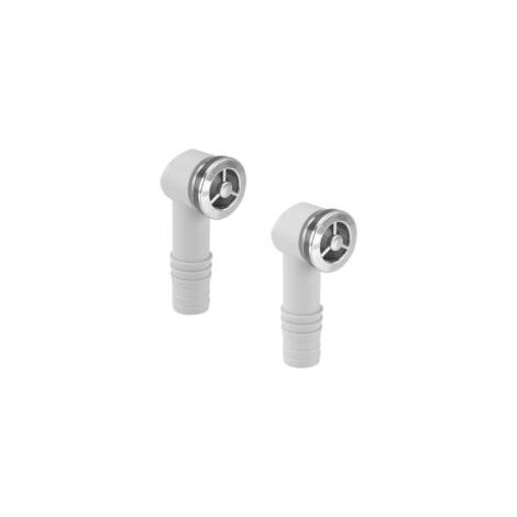 Trop-plein pour évier, lot de 2, rond, 36 x 36 mm, accessoire pratique pour éviers de cuisine, installation facile - Crezuo (1/4)