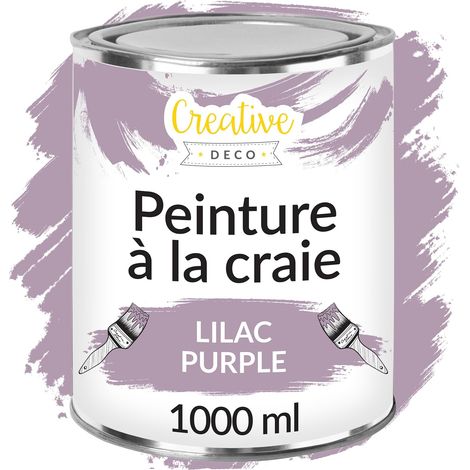 Peinture à la Craie Lilas 1L Mat et Lavable pour Meuble Bois (1/5)