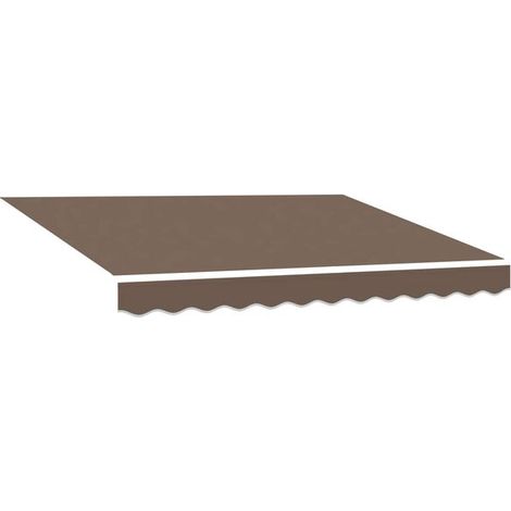 Toile de rechange pour auvent taupe 5 x 3 m polyester - Auvent de terrasse protection solaire jardin extérieur résistant (1/5)