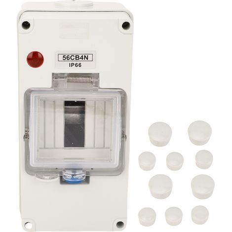 Boîte de disjoncteur extérieure, boîtier de Distribution d'énergie étanche IP66 à 4 voies avec voyant lumineux (1/5)
