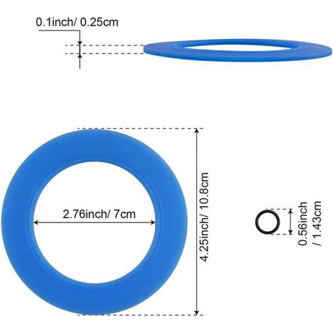 Bague d'étanchéité pour soupape de chasse d'eau, joint en silicone étanche, pièce de rechange pour joint de réservoir de toilettes, accessoires pour réservoir d'eau.
