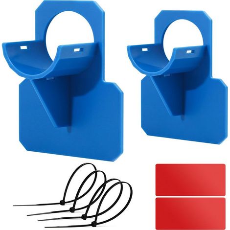 Supports pour tuyaux de piscine hors-sol – Fixations pour maintenir les tuyaux en place – Supports pour tuyaux de filtre de piscine (Lot de 2, Bleu) (1/4)