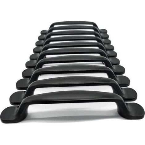 Poignées de porte - Aluminium - Moderne - Noir - Lot de 20 - 20mm x 130mm x 15mm (1/4)