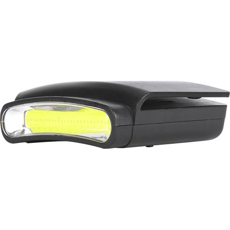 Lampe frontale portable en plastique à LED COB avec clip pour chapeau, mini lampe torche d'extérieur (1/5)