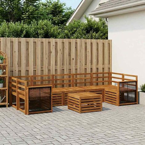 vidaXL Outdoor-Sofagarnitur 8 pcs Natur Massivholz Akazie (1/5)