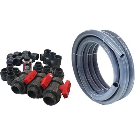 Kit di raccorderia professionale per piscina medio