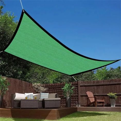 Voile d'ombrage Filet 2x4m Vert - Anti-poussière - PE - Résistante aux UV - 2 ans de garantie (1/4)