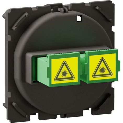 Legrand – Prise optique SC/APC simplex – 2 jacks pour connexion fibre – Installation encastrée ou en saillie – Perte d'insertion 0.2dB