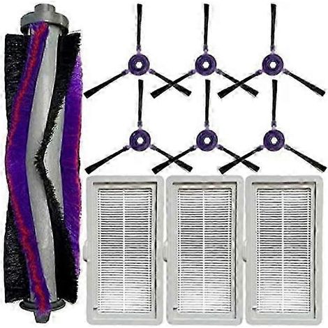 Pièces de rechange compatibles avec l'aspirateur robot Powerbot-E VR05R5050WK : brosse principale, brosse latérale et filtre (1/5)