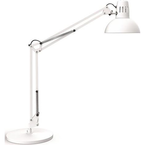Lampe de bureau métal blanc H.49cm pied LED MAUL (1/3)