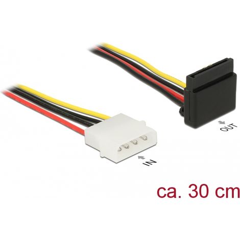 Delock Cable de alimentaciÃ³n SATA de 15 pines hembras  4 pin Molex macho metal 30 cm