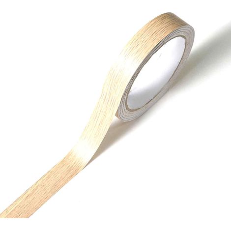 Bande de chant en chêne véritable de 18 mm - Rouleau de 5 mètres de placage de chêne pré-encollé à thermocoller pour boiseries, moulures, bandes de chant, meubles, étagères et autres éléments (18 mm)