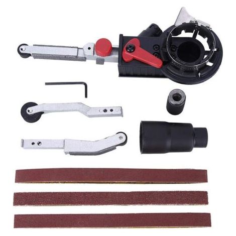 Ponceuse à Bande, Ponceuse à Angle Accessoires pour Ponceuse à Bande Alliage d'aluminium Noir 3 Bras de Travail pour Broche 10 mm 【Cadeau de Noël, Cadeau du Nouvel an】 (1/5)