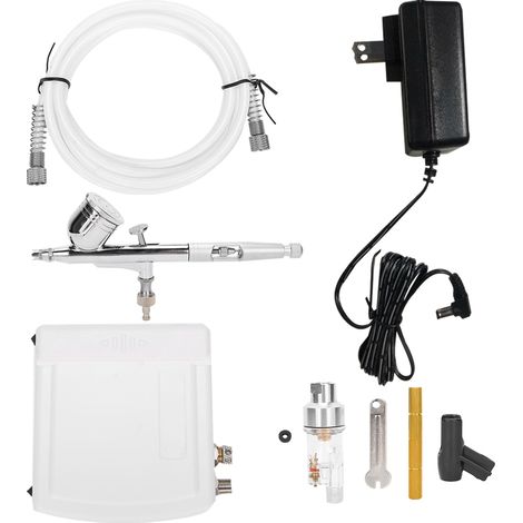 Kit de peinture aérographe polyvalent à gravité, pistolet double action TD08AC-SF+130SC (0,3 mm), 100-240V prise US (1/5)