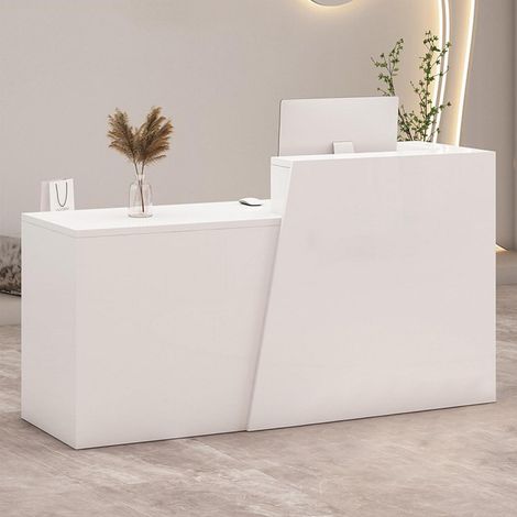 Empfangstheke mit Schublade & Fächern, 200cm, Weiß, Rechts (1/5)