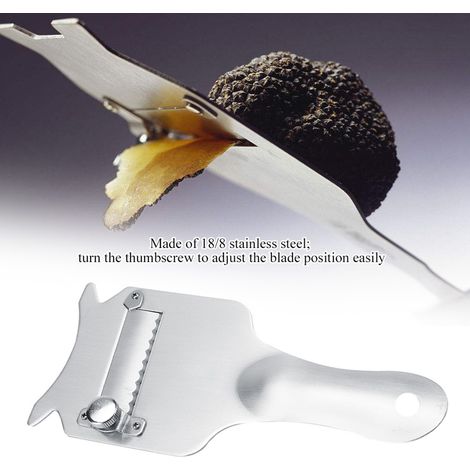 Trancheur à Truffe et Fromage en Acier Inoxydable, Lame Réglable pour Chocolat et Cuisine (1/5)