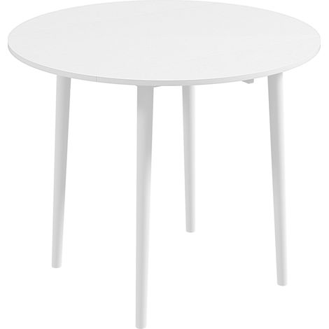 Table à manger ronde extensible NIKO blanche (1/5)