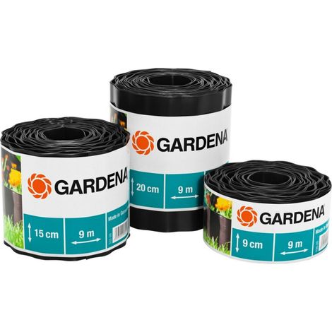GARDENA 00534-20 Beeteinfassung Braun Rolle 20 cm hoch, 9 m lang (1/4)