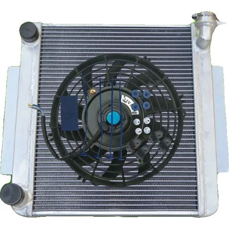 Radiador, construcción de aluminio, tamaño del núcleo 428 mm x 340 mm x 56 mm, tamaño total 435 mm x 500 mm x 150 mm, tamaño de entrada 1,38 pulgadas, compatible con CELICA GT TA22 / TA23 (1/5)
