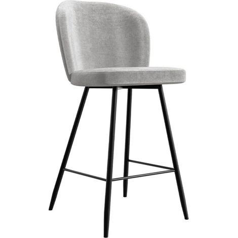 Silla de barra Jackson 101, Negro + Magic Velvet 2240, 109x48x54cm, Tapiz, De madera