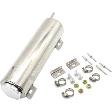Réservoir de trop-plein universel poli pour radiateur de refroidissement de voiture, accessoire auto