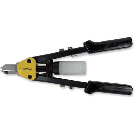 RIVETTATRICE MANUALE DOPPIA LEVA DUE BRACCI SERBATOIO PORTARIVETTI 6,4mm MUNDIAL