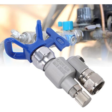 Vanne d'arrêt avec joint pivotant compatible avec les pulvérisateurs de peinture sans air Titan 287030 et 287036, adaptateur d'extension de mât pour pistolet anti-éclaboussures. (1/5)