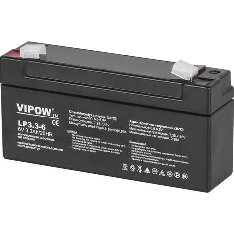 Batteria al gel Vipow 6V 3.3Ah per giocattoli e bilance (1/5)