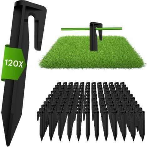120 piquets de fixation pour ligne de périmètre, piquets de sol pour tondeuse à gazon robot, accessoires pour tondeuse à gazon, piquets de sol pour ligne de délimitation (1/5)