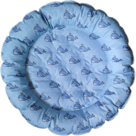 Tapis Rafraichissant Chien et Chat, Tapis Refrigerant pour Chien Chat Animaux De Compagnie, Fraicheur Rond Extérieur Intérieur Portable (Baleine)