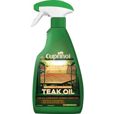 Cuprinol Naturally Enhancing Teak Oil Clear Spray 500ml CUPNETO500 (1/3)