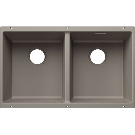 BLANCO Einbaubecken SUBLINE 350/350-U Silgranit, InFino, ohne Ab- und Überlaufgarnitur, Tartufo (1/2)