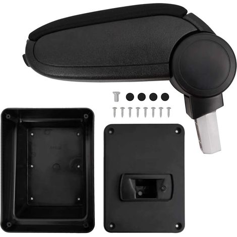 Accoudoir de voiture, Accoudoir central universel, Console de voiture Repose-bras noir 17x40x(31-49) cm ABS LKOWF99781 (1/5)