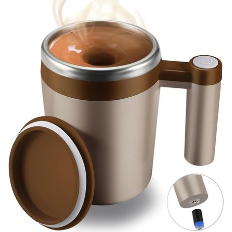 Automatischer Rührbecher, wiederaufladbarer automatischer Magnet Kaffeebecher, wasserdichter automatischer Rührbecher, zur Zubereitung von Milch/ (1/5)